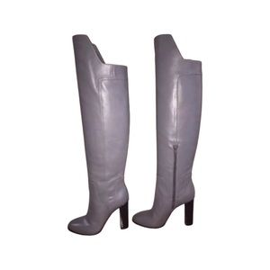 Vince - Gorgeous Dove Grey Knee High Leather Boots.